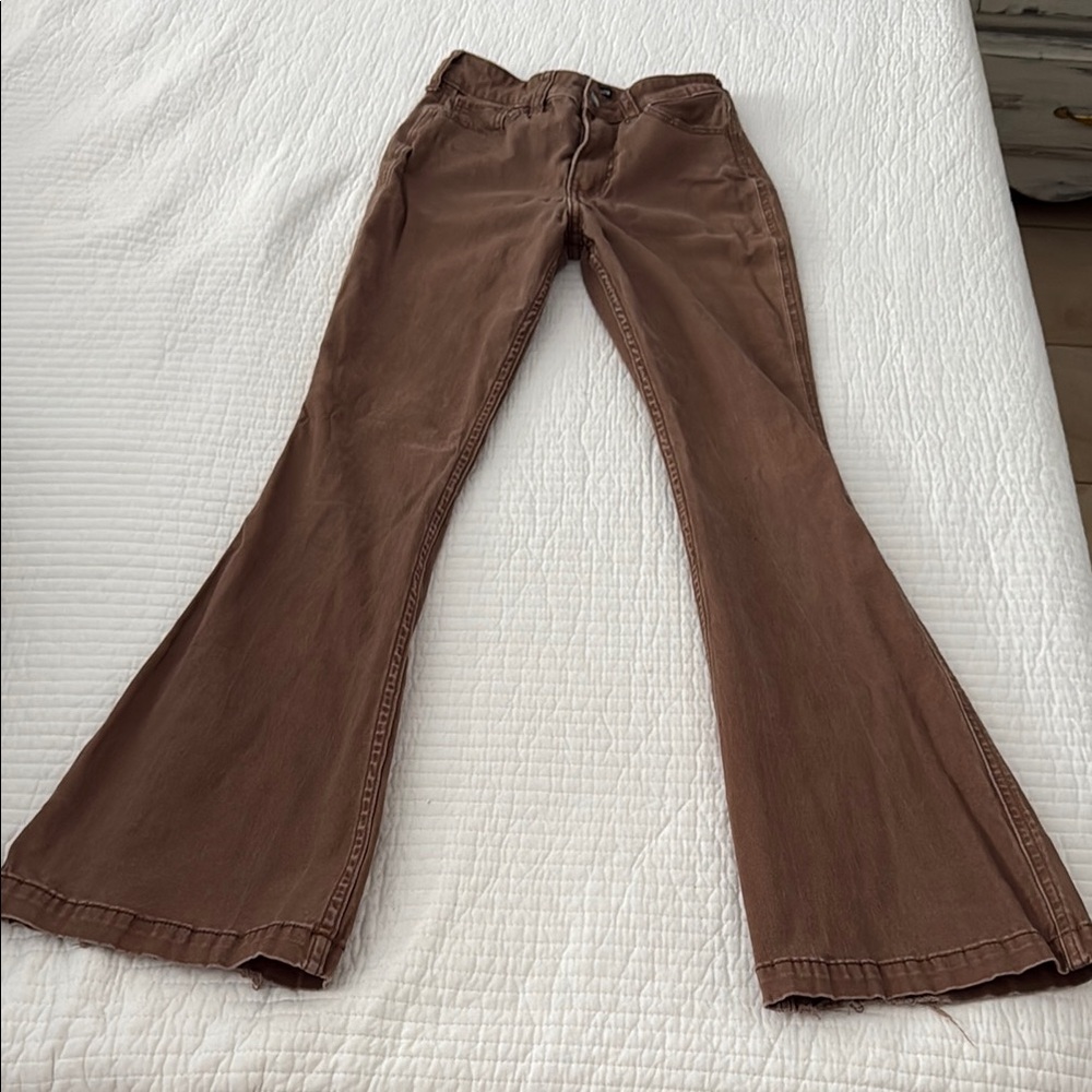 Brown Flared Pants